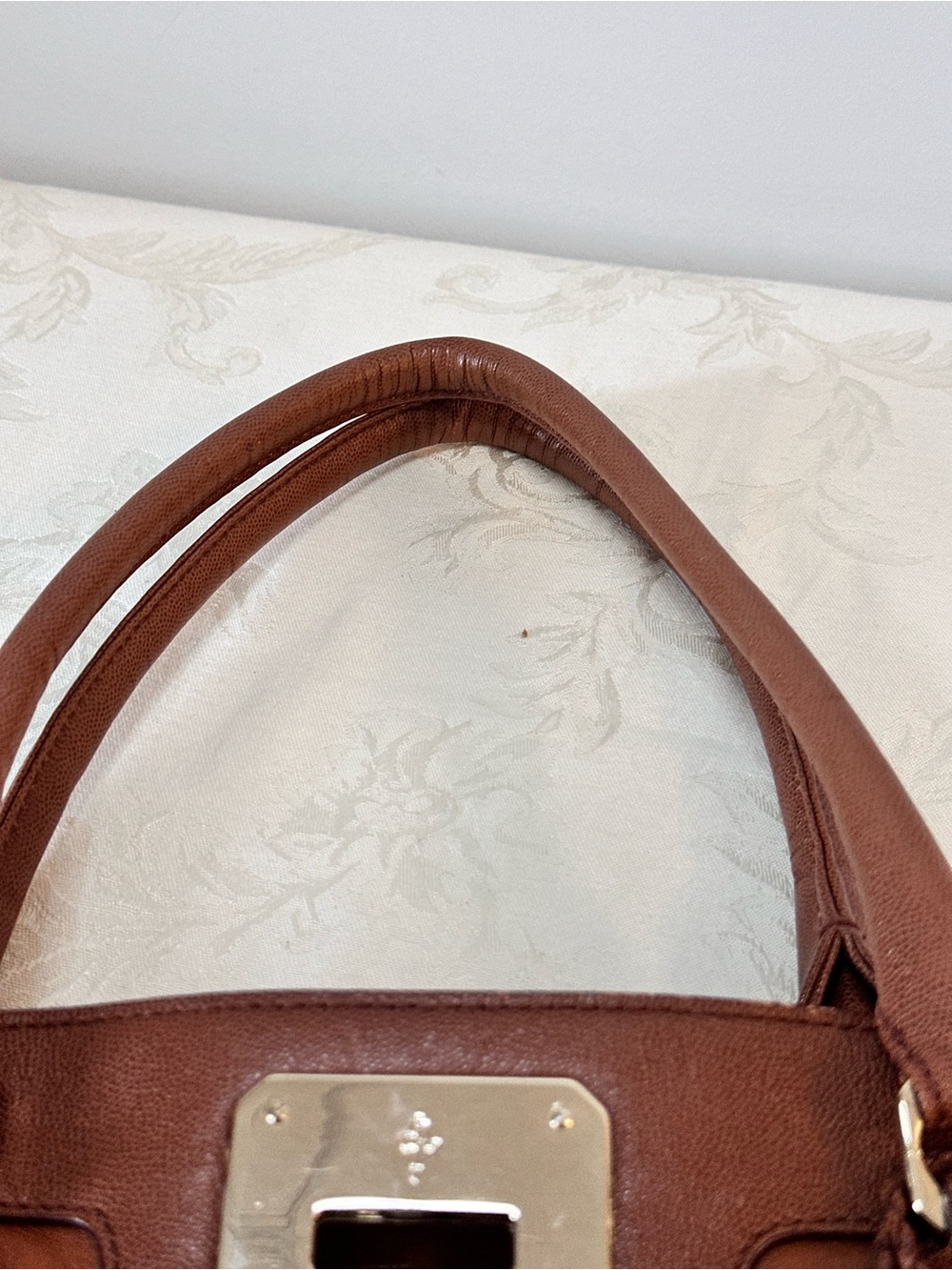 Cole Haan Designer Leather Tote Bag in Cognac - Picture 16 of 16